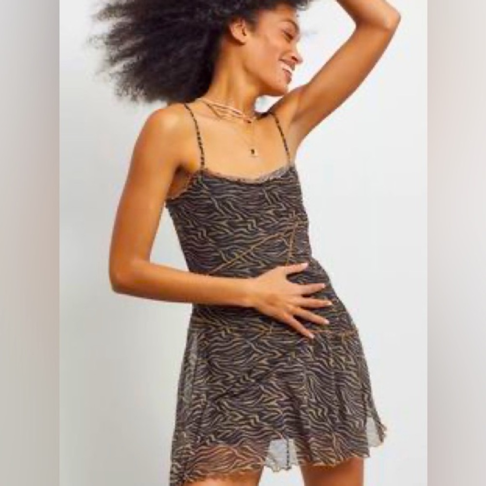 Urban Outfitters Mesh Slip Dress Small